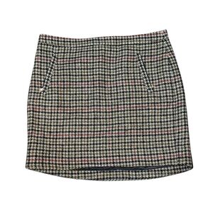 J. Crew Houndstooth Mini Skirt